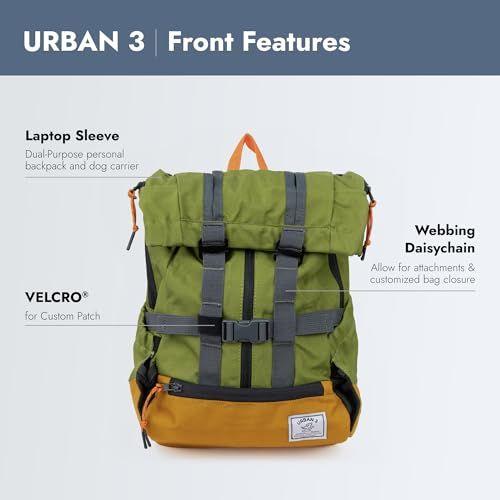 Mochila transportadora para cães K9 Sport Sack Urban 3 Large Leafy